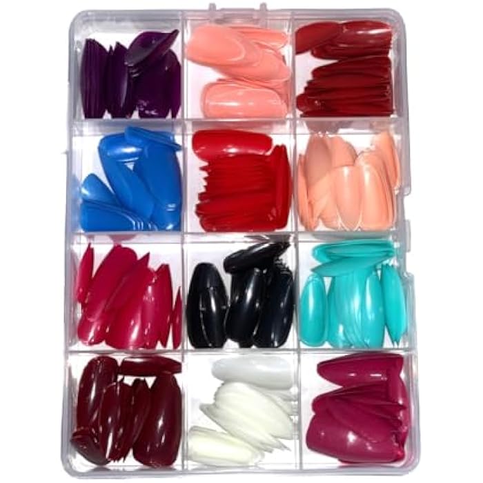 SHE - 288pcs SET PRESS ON NAILS Medium Long Coffin- MIRRORFalse Nails, Perfect For Parties, Comes -SHAPE H - N4 - Image 2
